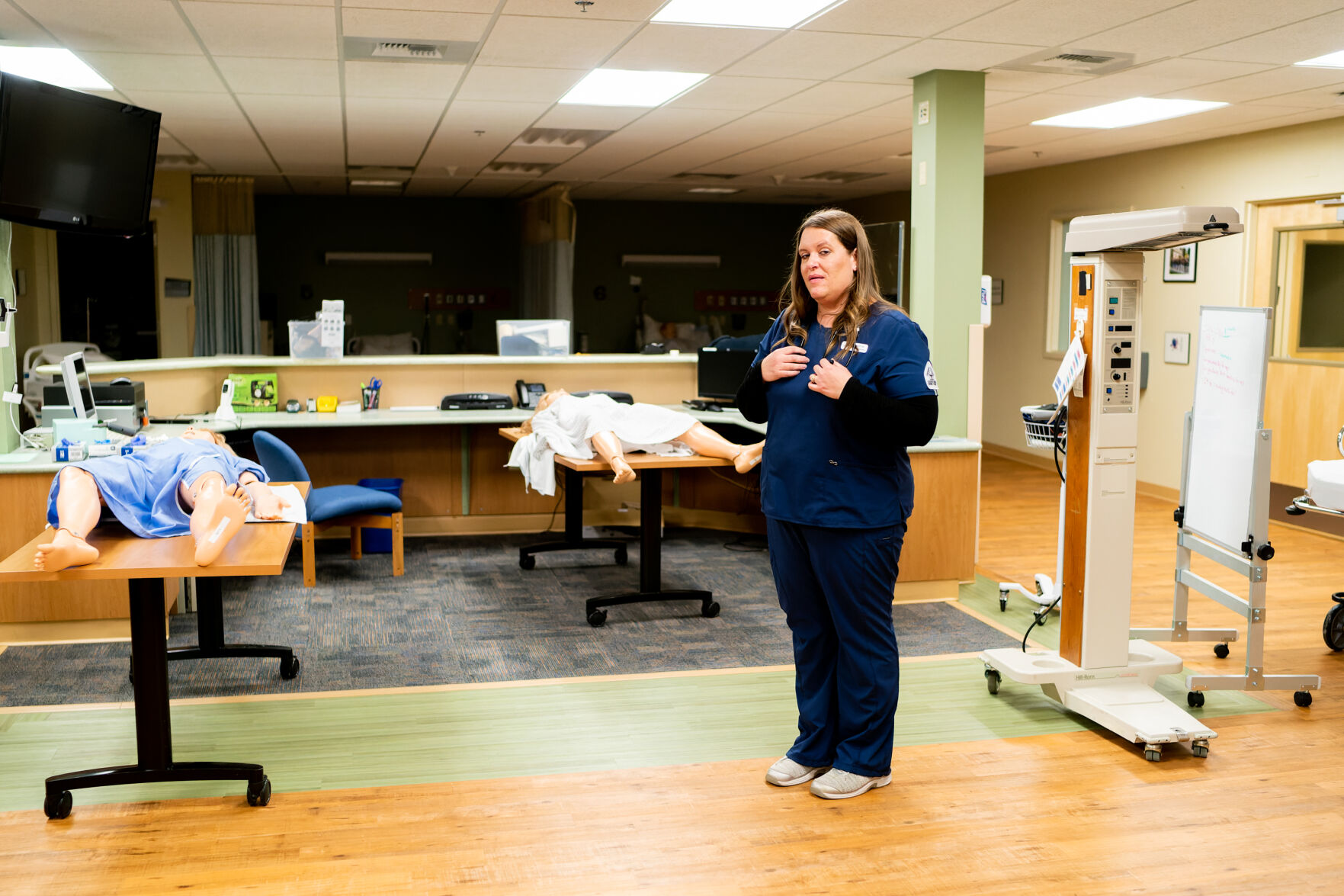 In addition to her familial duties Kristin Rogers is in nursing school